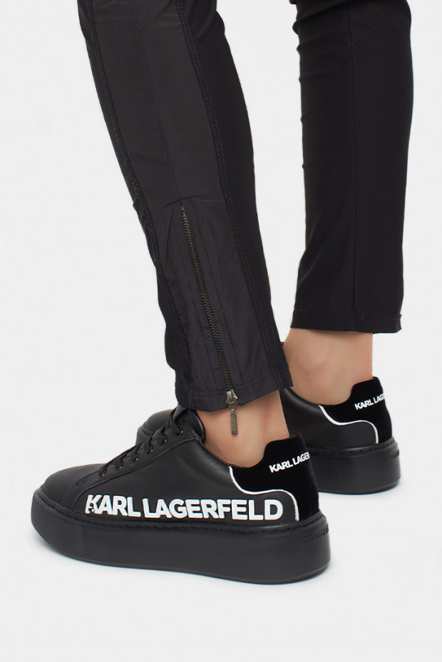 Женские слипоны Karl Lagerfeld черные - KL62210n