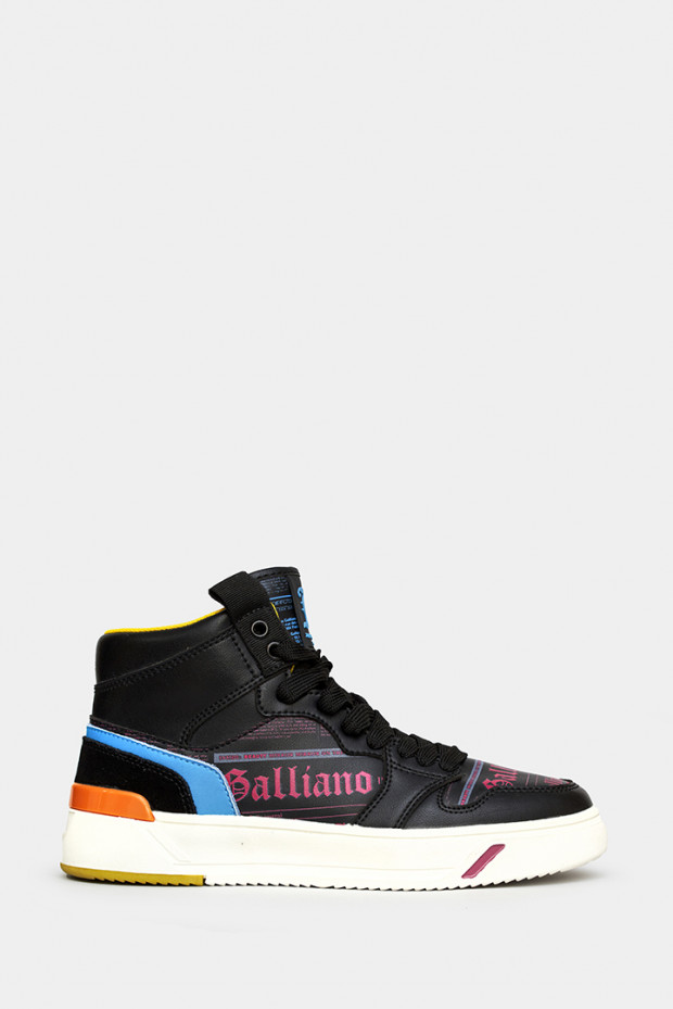 Женские кеды John Galliano черные - JG15516n
