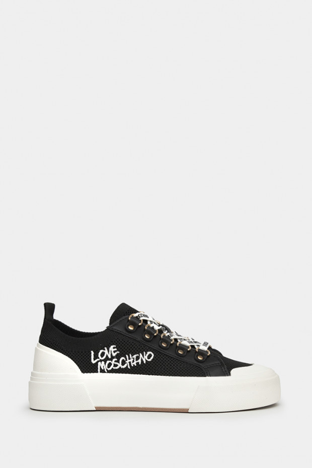 Женские кеды Love Moschino черные - LM15022n