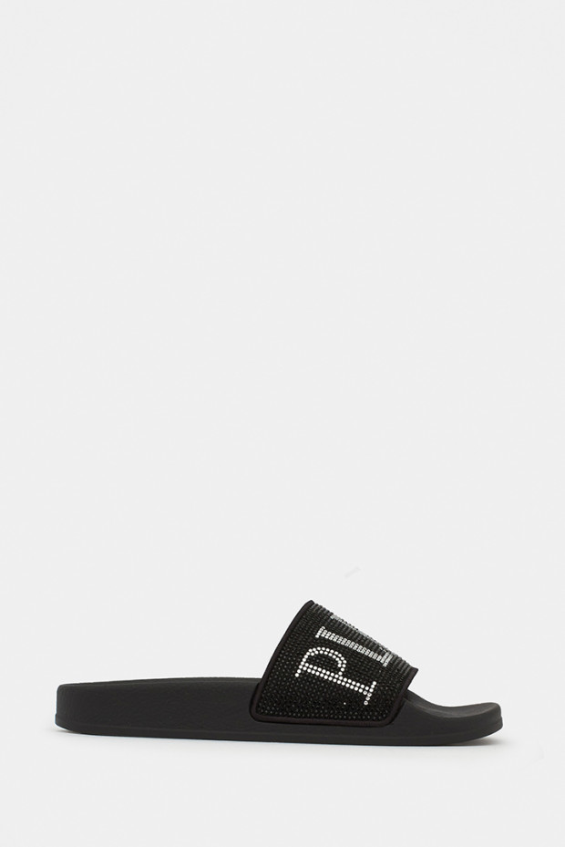Женские шлепанцы Philipp Plein черные - PP74691n