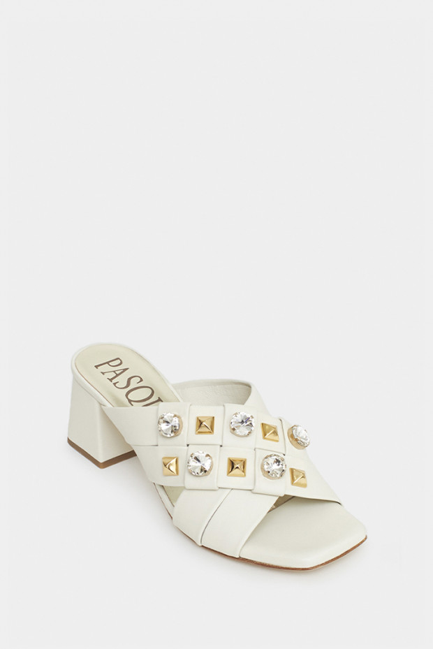 Женские мюли Pasquini молочные - PS2438sk