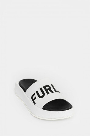Женские шлепанцы Furla белые - FR20rea