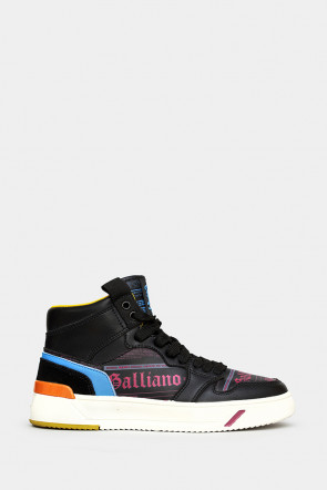 Женские кеды John Galliano черные - JG15516n