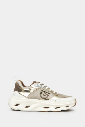 Женские кроссовки Pinko золотистые - PN335z