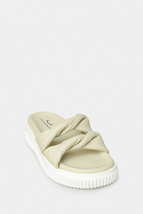 Женские шлепанцы Voile Blanche бежевые - VB3119b