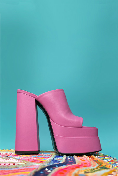 Женские мюли Genuin Vivier фуксия - 224907f