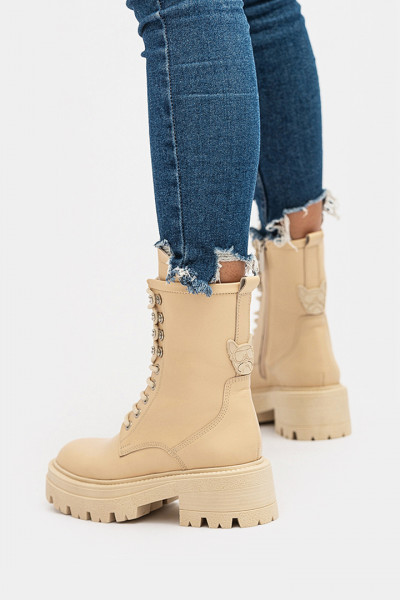 Женские ботинки Via del Garda молочные - 415201b