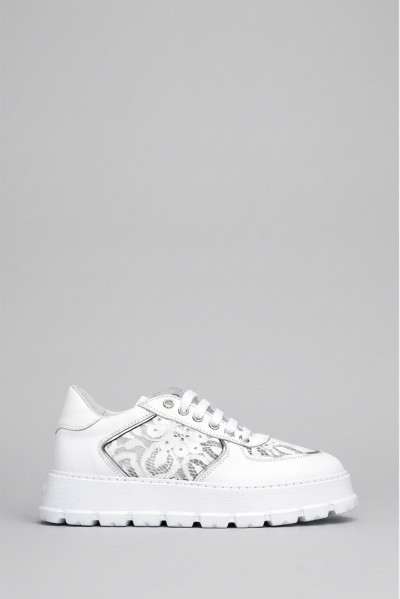 Женские сникерсы Alberto Ciccioli белые - AC74055w