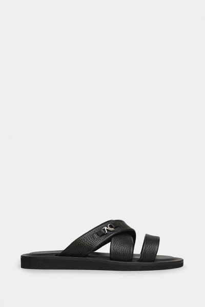 Мужские шлепанцы Alberto Ciccioli черные - AC81147n