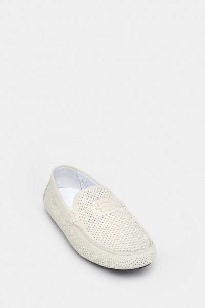 Мужские мокасины Baldinini молочные - BL064w