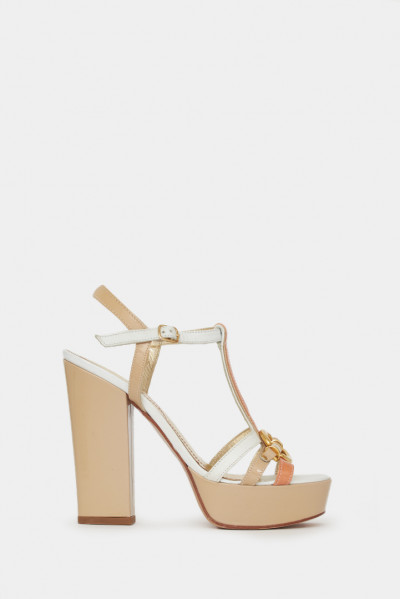 Женские босоножки Davis Cesaretti бежевые - 80_780