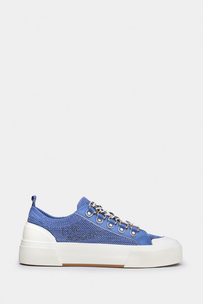 Женские кеды Love Moschino голубые - LM15022bl