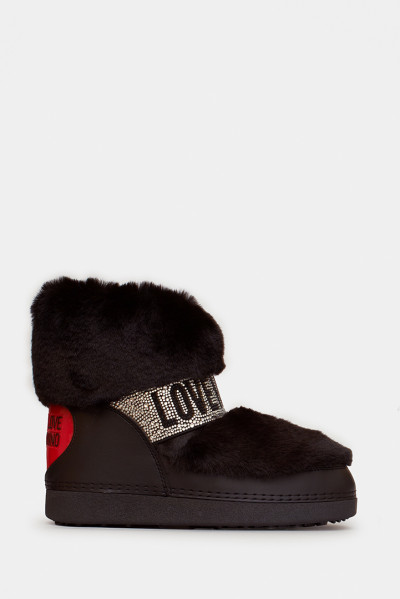 Женские moonboots Love Moschino черные - LM24202n