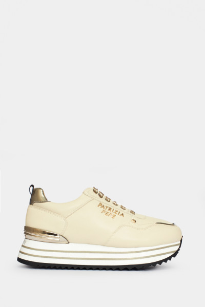 Женские кроссовки Patrizia Pepe молочные - PE695m