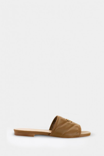 Женские шлепанцы Pinko коричневые - PN_L05