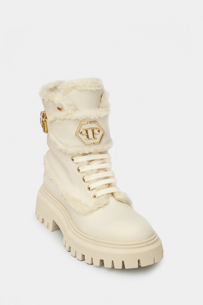 Женские ботинки Philipp Plein молочные - PP76476m