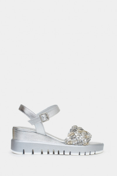 Женские босоножки Pasquini серебристые - PS238s