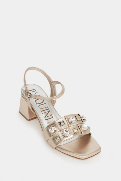 Женские босоножки Pasquini золотистые - PS2437br