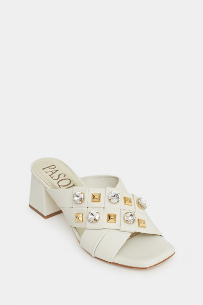 Женские мюли Pasquini молочные - PS2438sk