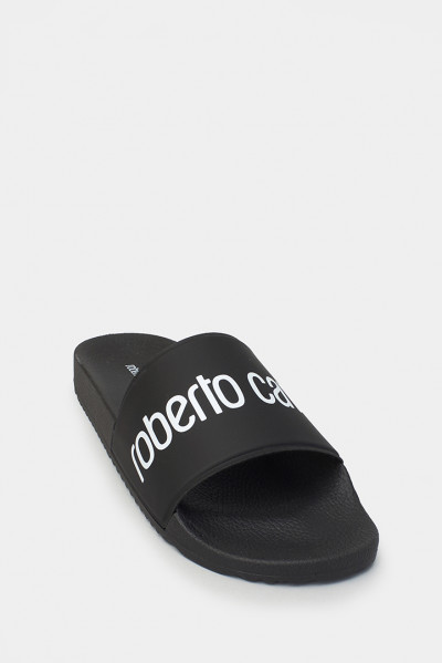 Мужские шлепанцы Roberto Cavalli черные - RC22551n