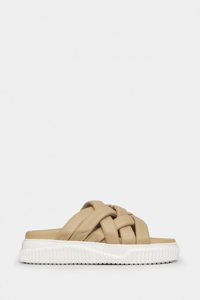 Женские шлепанцы Voile Blanche бежевые - VB3120b