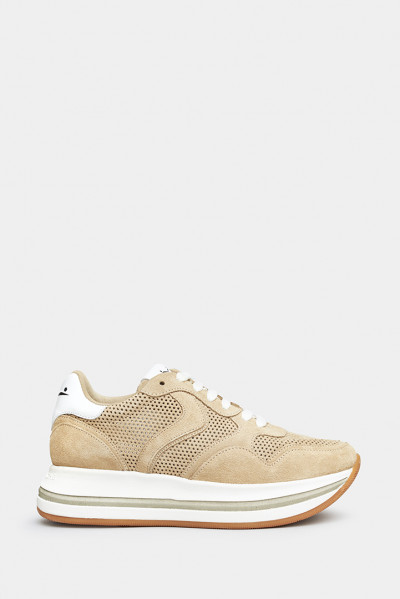 Женские кроссовки Voile Blanche бежевые - VB9065b