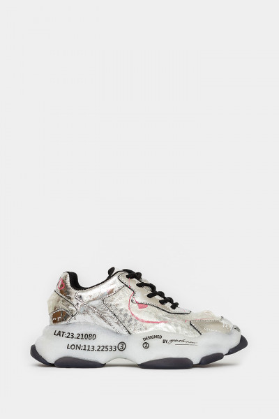 Жіночі кросівки CLJD срібні - F038s