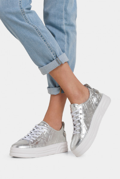 Жіночі кеди Liu Jo срібні - LJ2047s