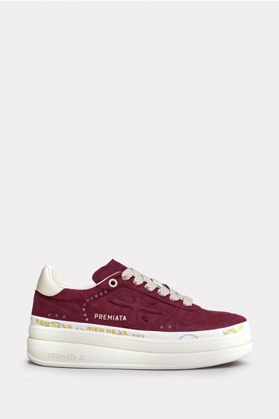 Жіночі кеди Premiata бордові - PR7011br