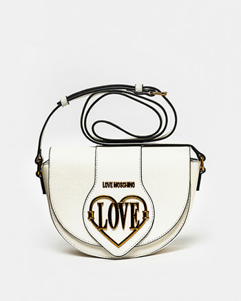 Итальянские бренды сумок: сумка белая Love Moschino